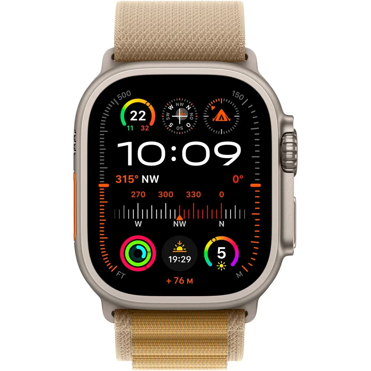 Apple Watch Ultra 2 - 49 mm, Alpine Loop Mandel (S), Titangehäuse, 4G/LTE, 3G/UMTS | Titan/ Mandel