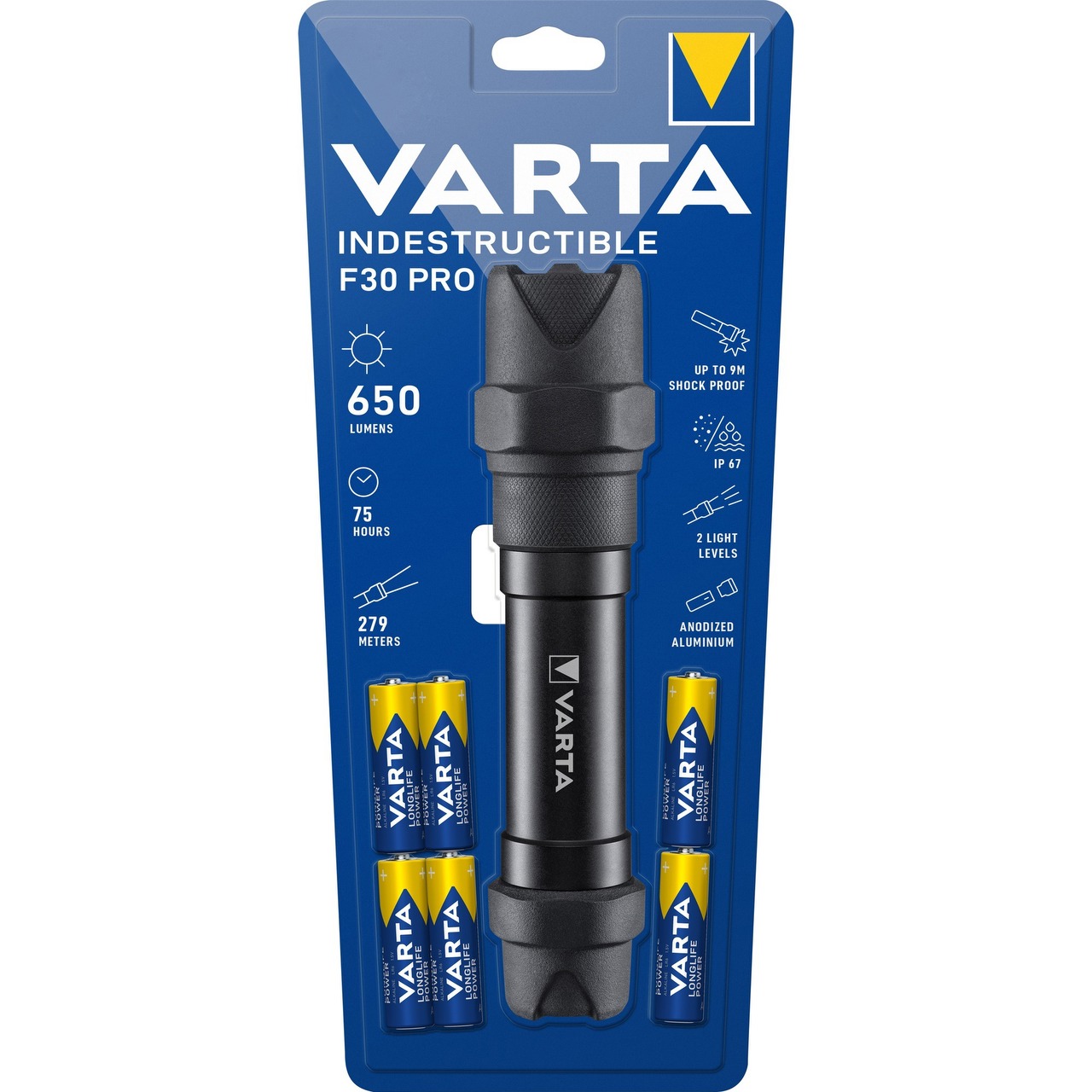 Varta Indestructible F30 Pro Taschenlampe | schwarz