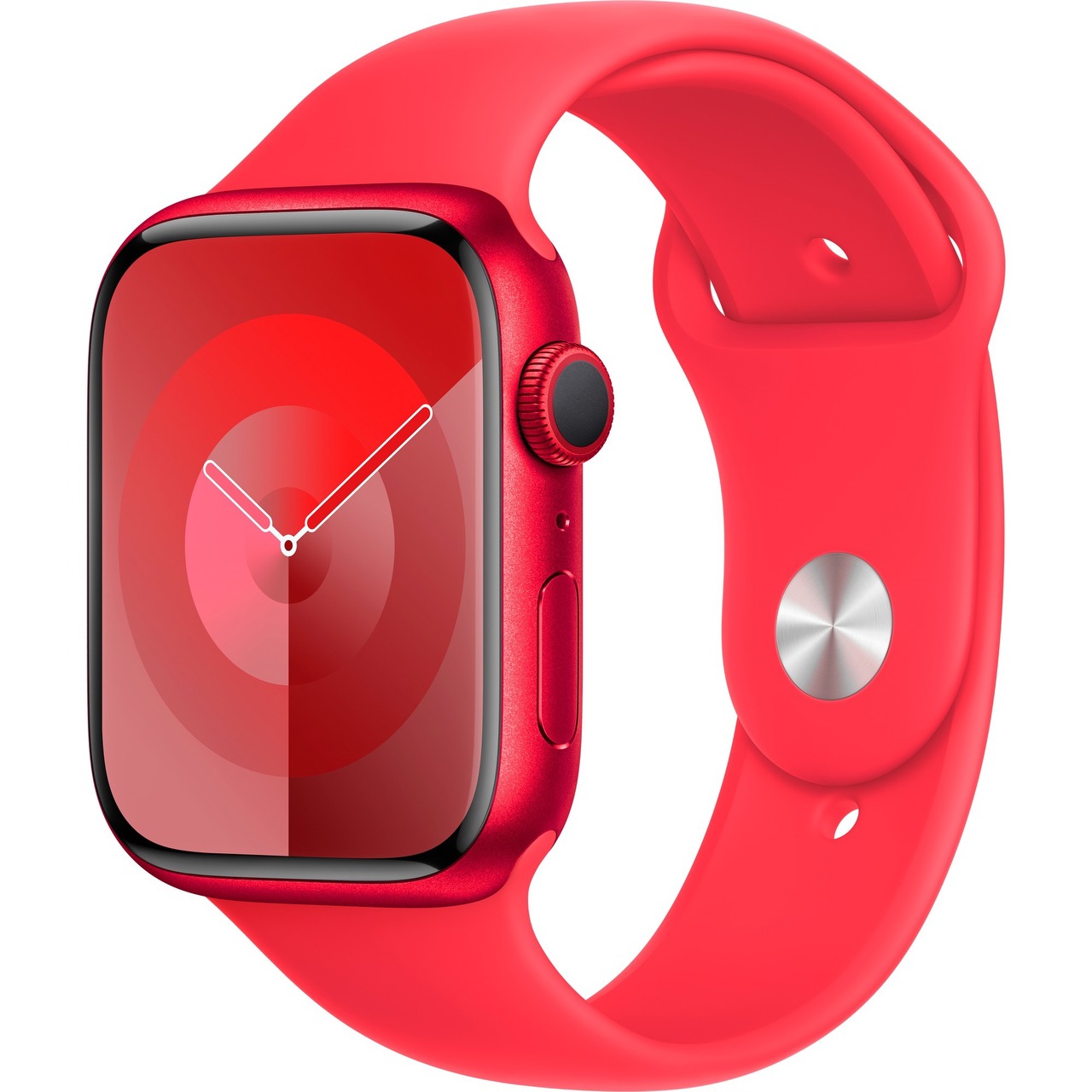 Apple Watch Series 9 - 45 mm, Aluminium, Sportarmband (M/L) | rot/rot