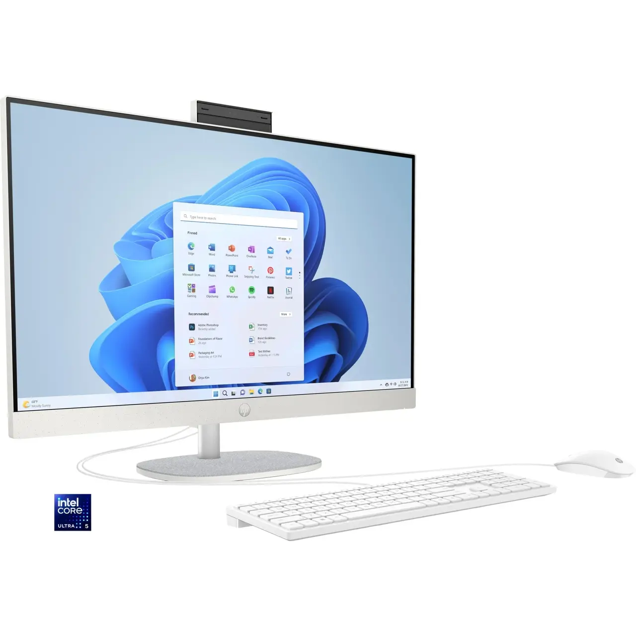 HP All-in-One 27-cr1002ng - Intel® Core Ultra 5 125U, 16 GB, 512 GB SSD, Windows 11 Home | weiß