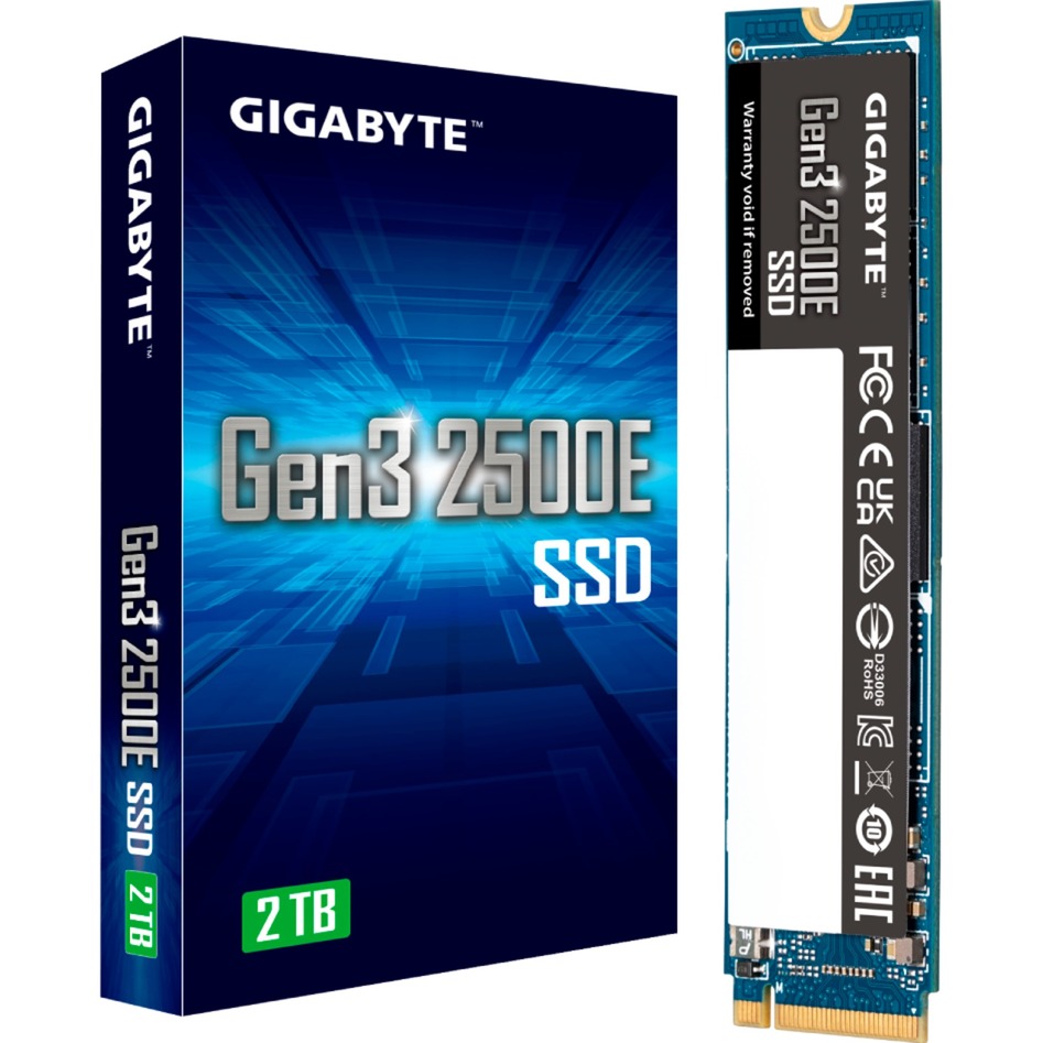 2 TB GIGABYTE Gen3 2500E SSD - PCIe 3.0 x4, NVMe 1.3, M.2 2280