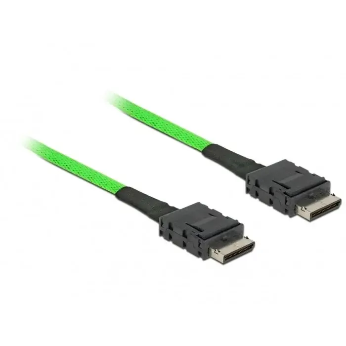 1 Meter DeLOCK Kabel OCuLink PCIe SFF-8611 > OCuLink SFF-8611 | hellgrün