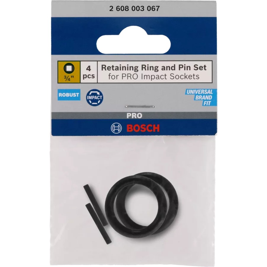 Bosch Set Haltering und Stift für PRO Impact Steckschlüssel 3/4" | schwarz