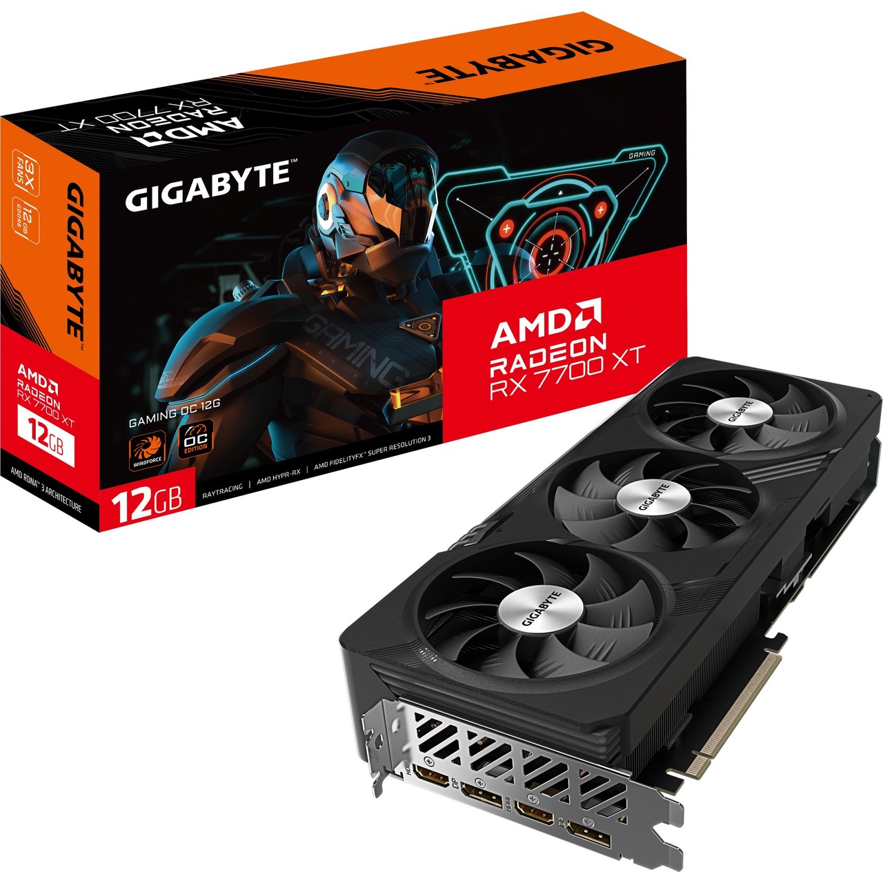 GIGABYTE Radeon RX 7700 XT GAMING OC 12G | RDNA 3, GDDR6, 2x DisplayPort, 2x HDMI 2.1