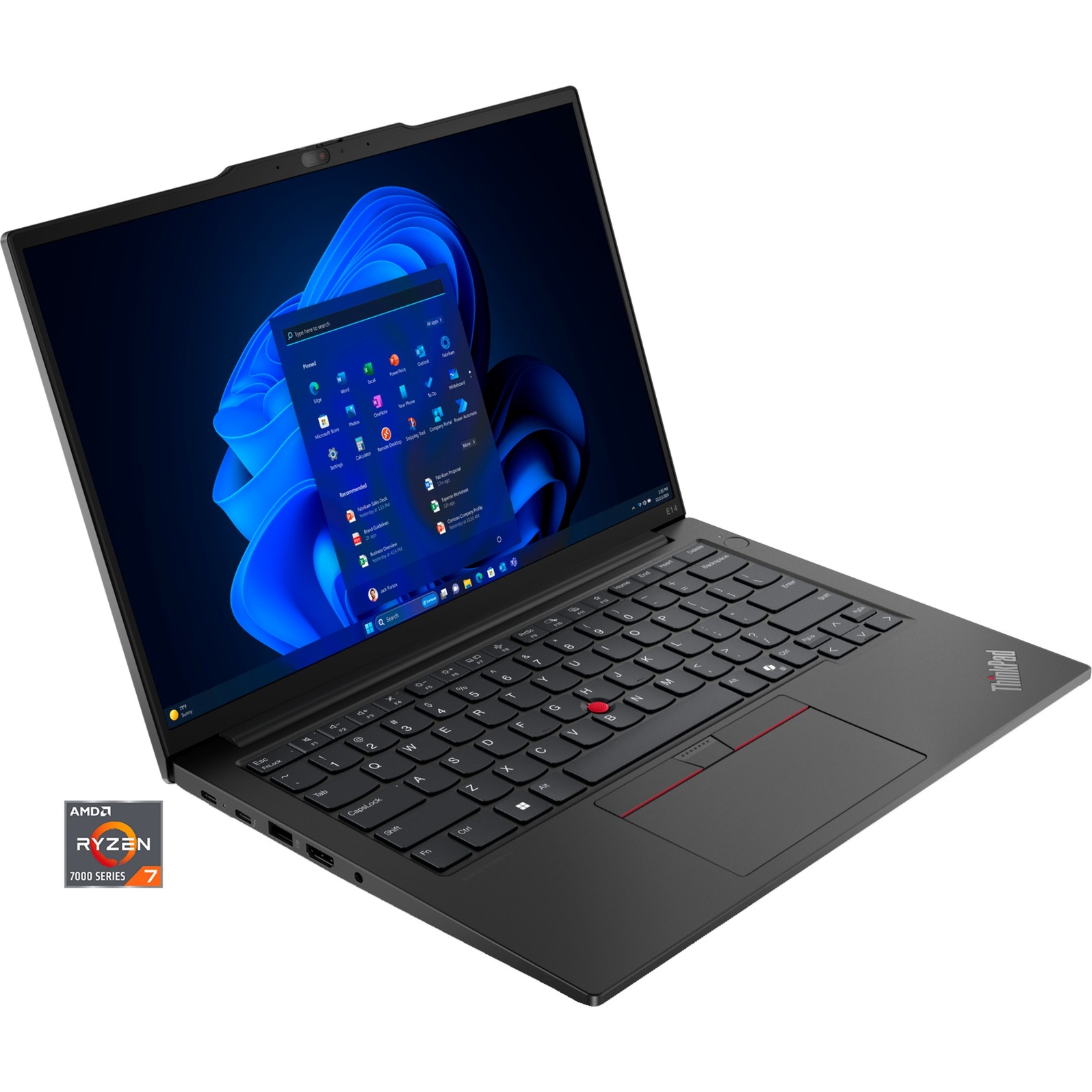 Lenovo ThinkPad E14 AMD G6 - 21M3002KGE - 60 Hz Display, 1 TB SSD, 32 GB, Windows 11 Pro | schwarz
