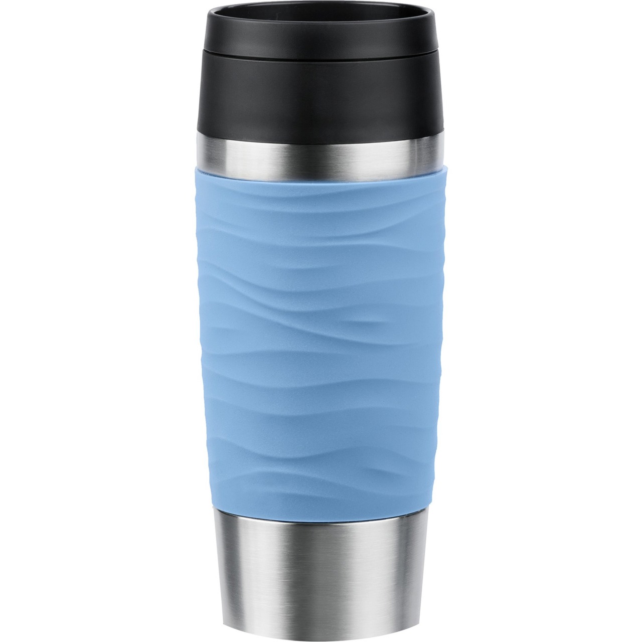 Emsa TRAVEL MUG Waves Thermobecher 0,36 L | hellblau/edelstahl