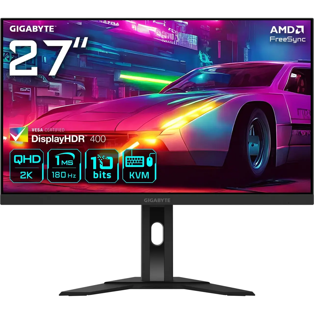 GIGABYTE M27QA - QHD, IPS, HDMI, DisplayPort, HDR, USB, 180Hz Panel | schwarz