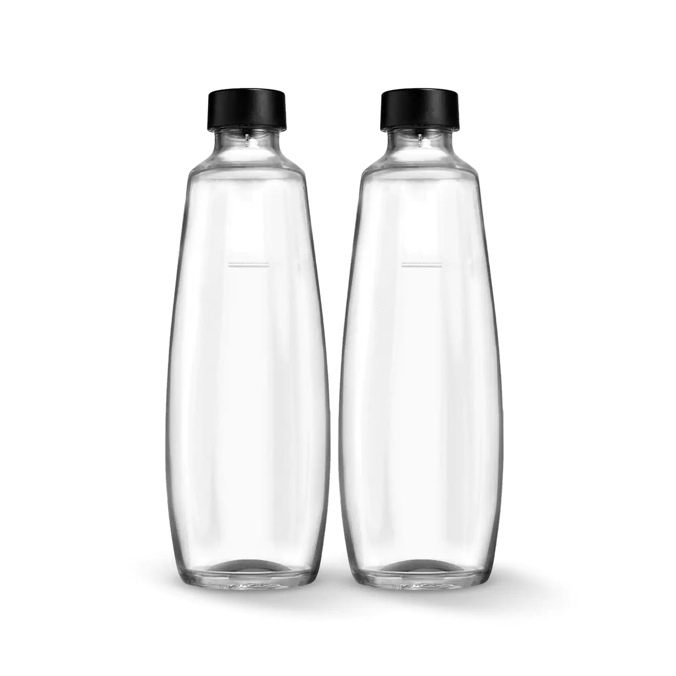 SodaStream Zubehör Glaskaraffe Duo 2-Pack für DUO-Sprudler | transparent/schwarz