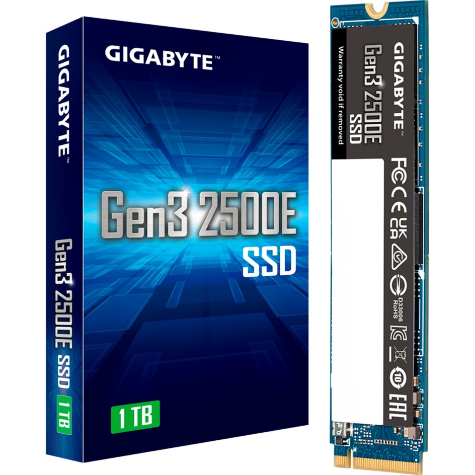 1TB GIGABYTE Gen3 2500E - PCIe 3.0 x4, NVMe 1.3, M.2 2280