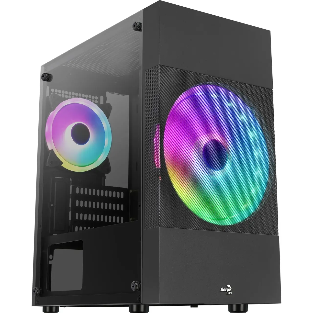 Aerocool Atomic Lite-G-BK-v1 - Tempered Glass | schwarz