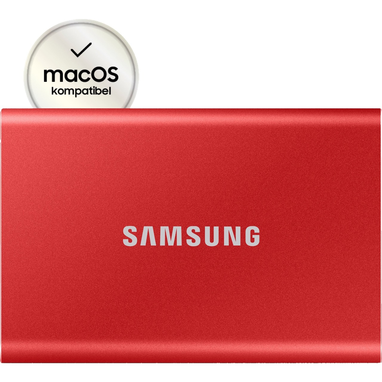 1TB SAMSUNG Portable SSD T7 - USB-C 3.2 Gen 2 (10 Gbit/s) | rot