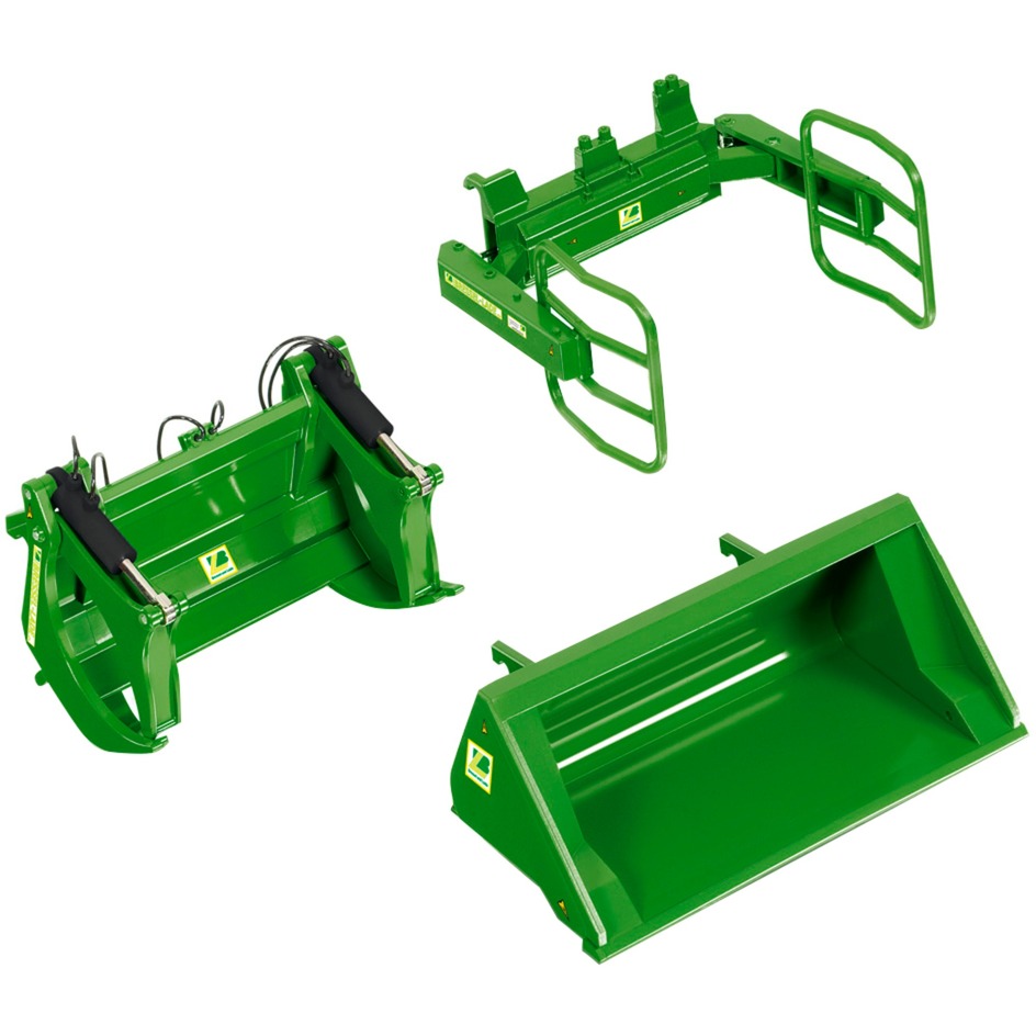 Wiking Frontlader Werkzeuge-Set A John Deere