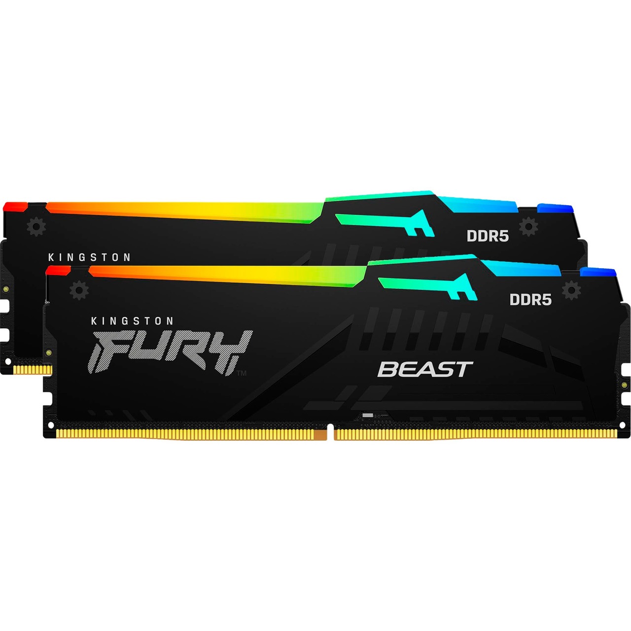   32 GB Kingston FURY DIMM DDR5-6000 Dual-Kit - FURY Beast RGB, INTEL XMP, AMD EXPO | schwarz
