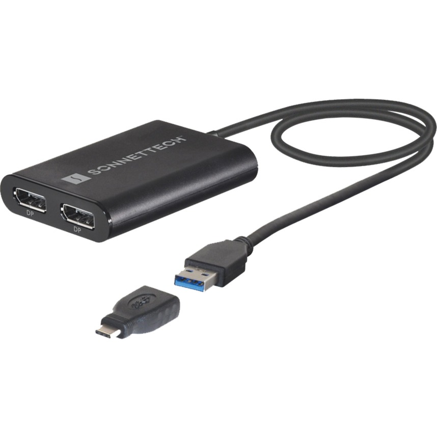 Sonnet USB DisplayLink Adapter, USB-A Stecker > Dual 4K DisplayPort