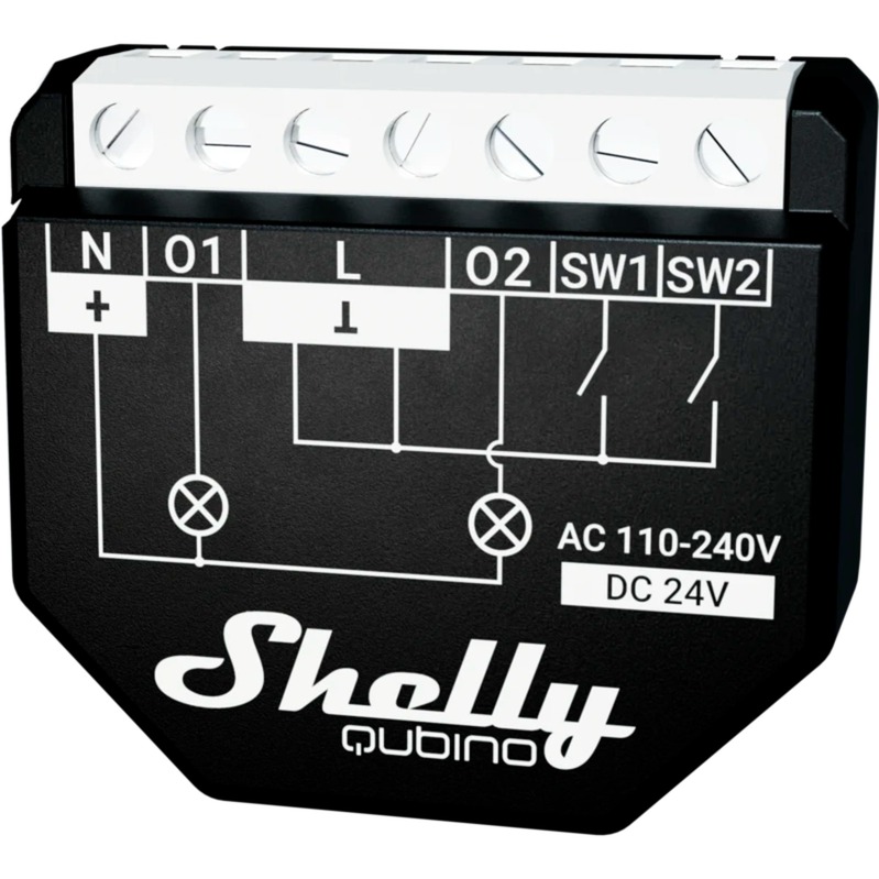 Shelly Wave 2PM Relais | schwarz