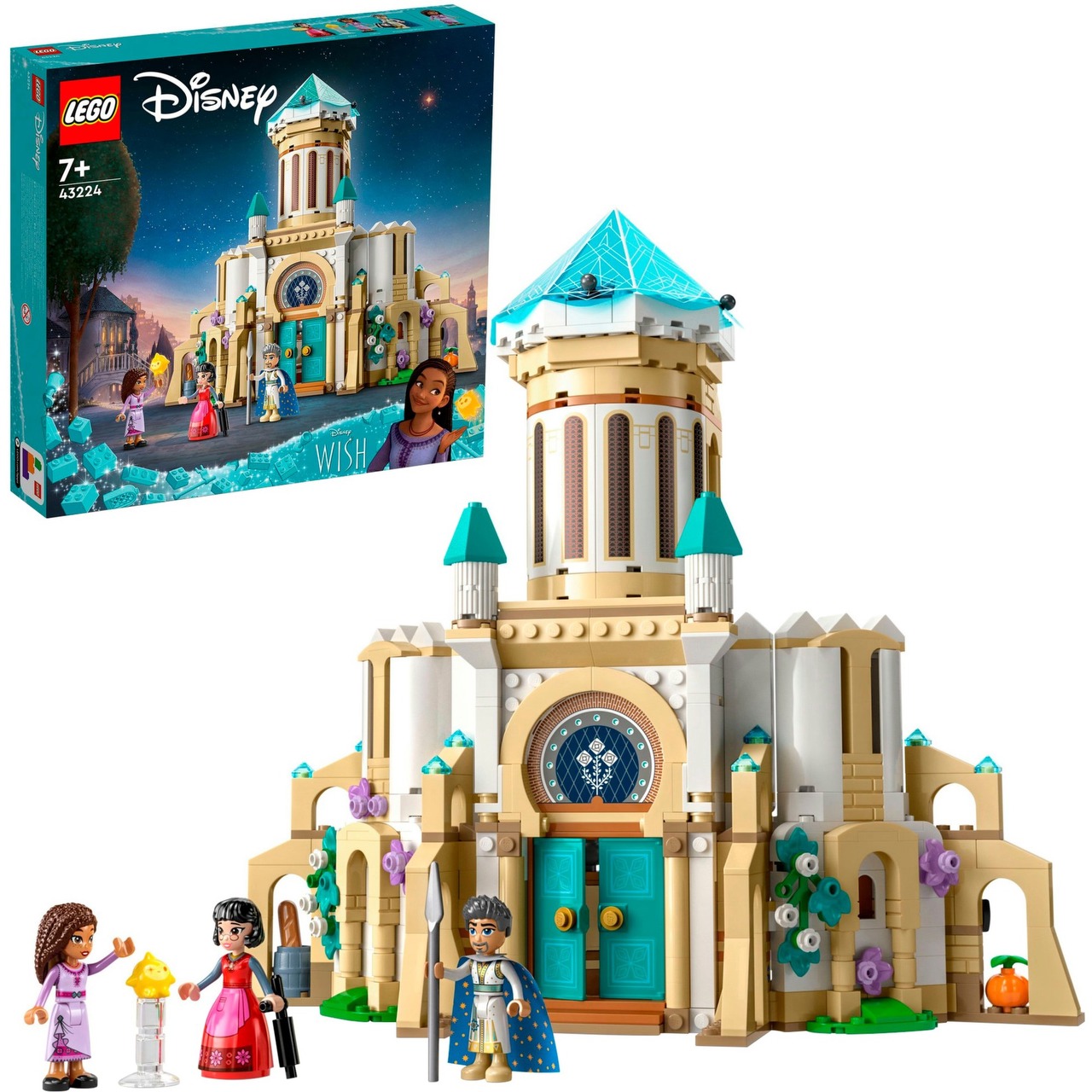 LEGO 43224 Disney Wish König Magnificos Schloss, Konstruktionsspielzeug