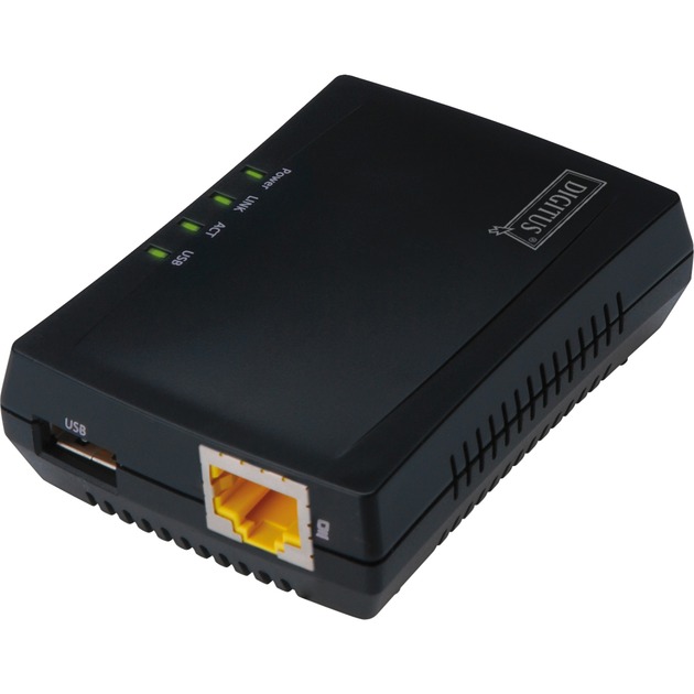 DIGITUS DN-13020 USB 2.0 Multifunction Network Server | schwarz