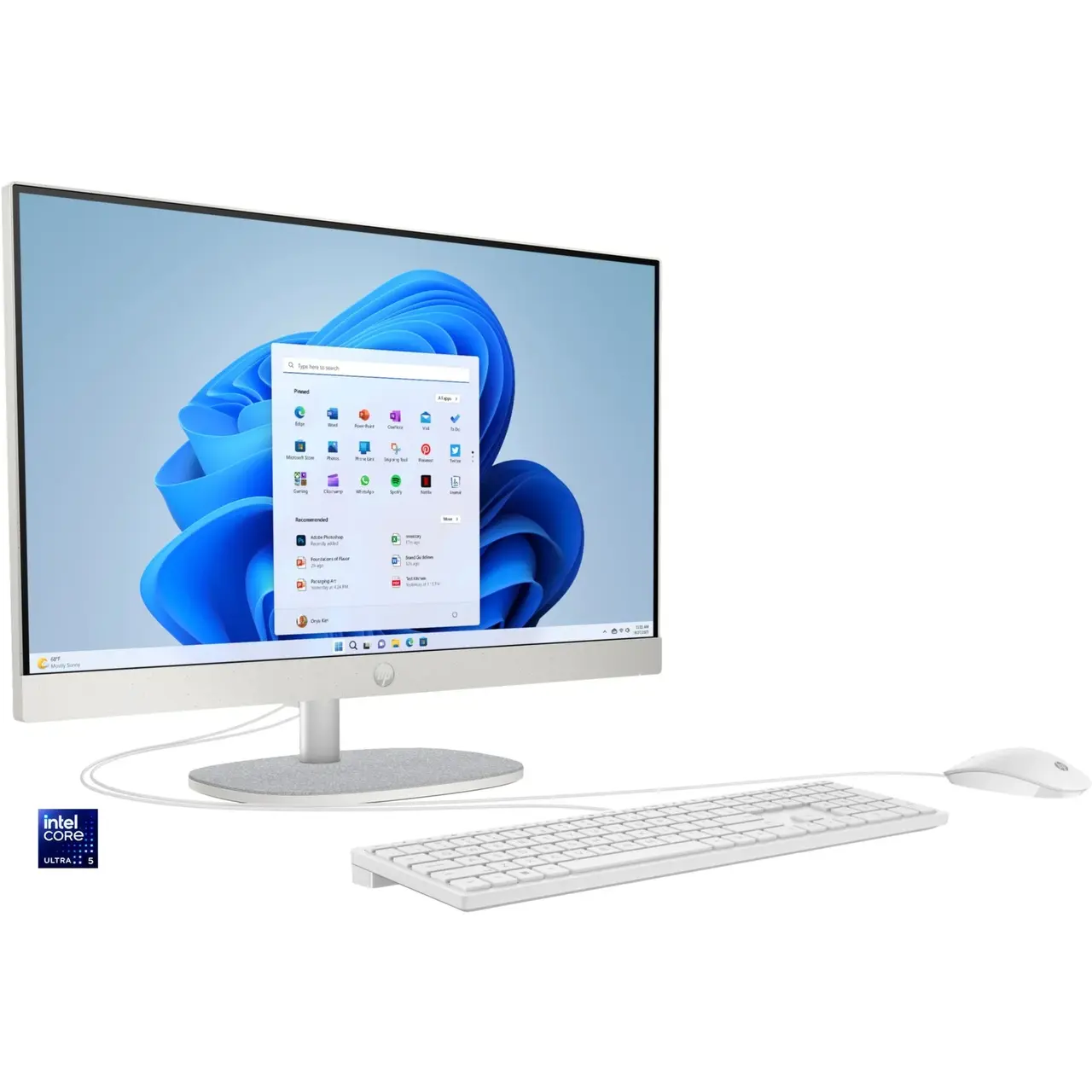 HP All-in-One 24-cr1002ng - Intel® Core Ultra 5 125H, 16 GB, 512 GB SSD, Windows 11 Home | weiß