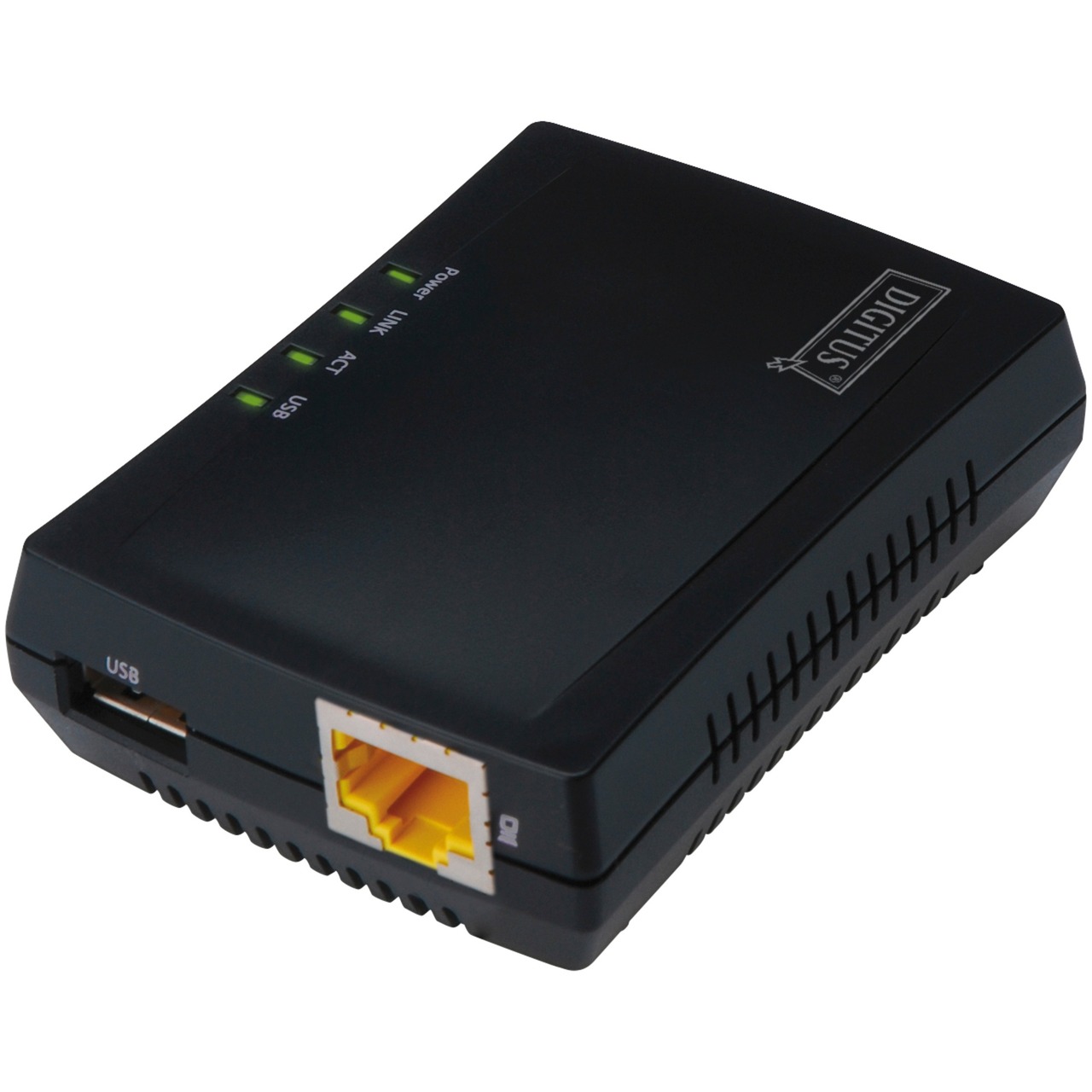 DIGITUS DN-13020 USB 2.0 Multifunction Network Server | schwarz