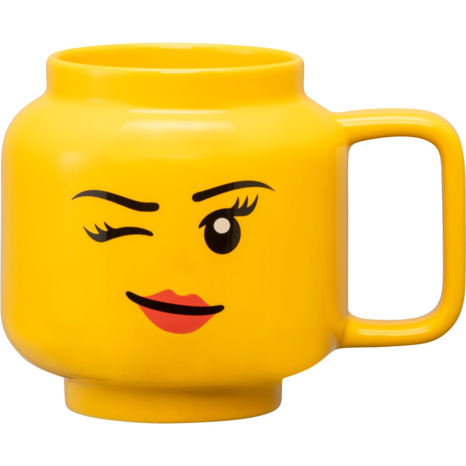 LEGO Keramiktasse Winking Girl - groß | gelb