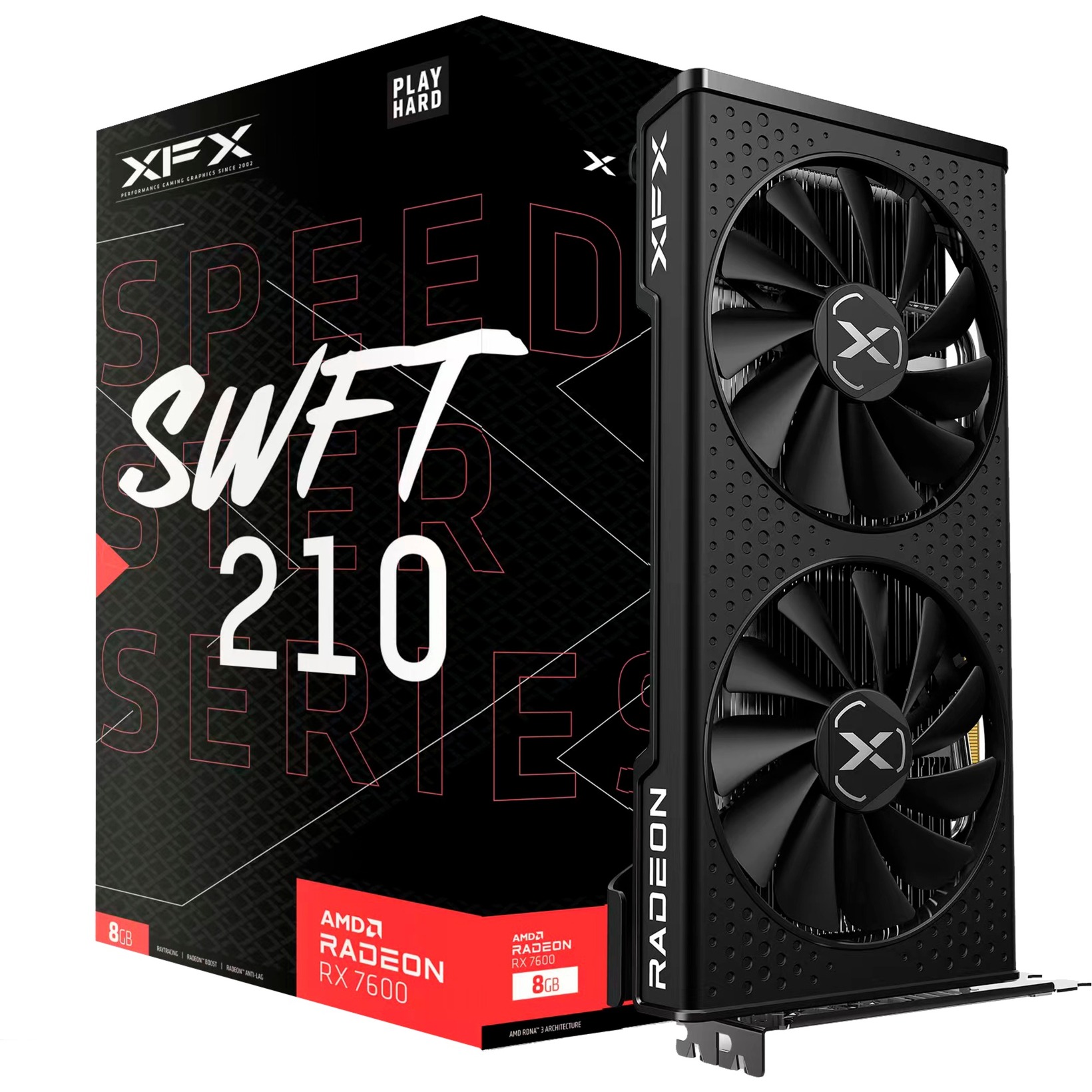 XFX Radeon RX 7600 SPEEDSTER SWFT210 CORE, Grafikkarte