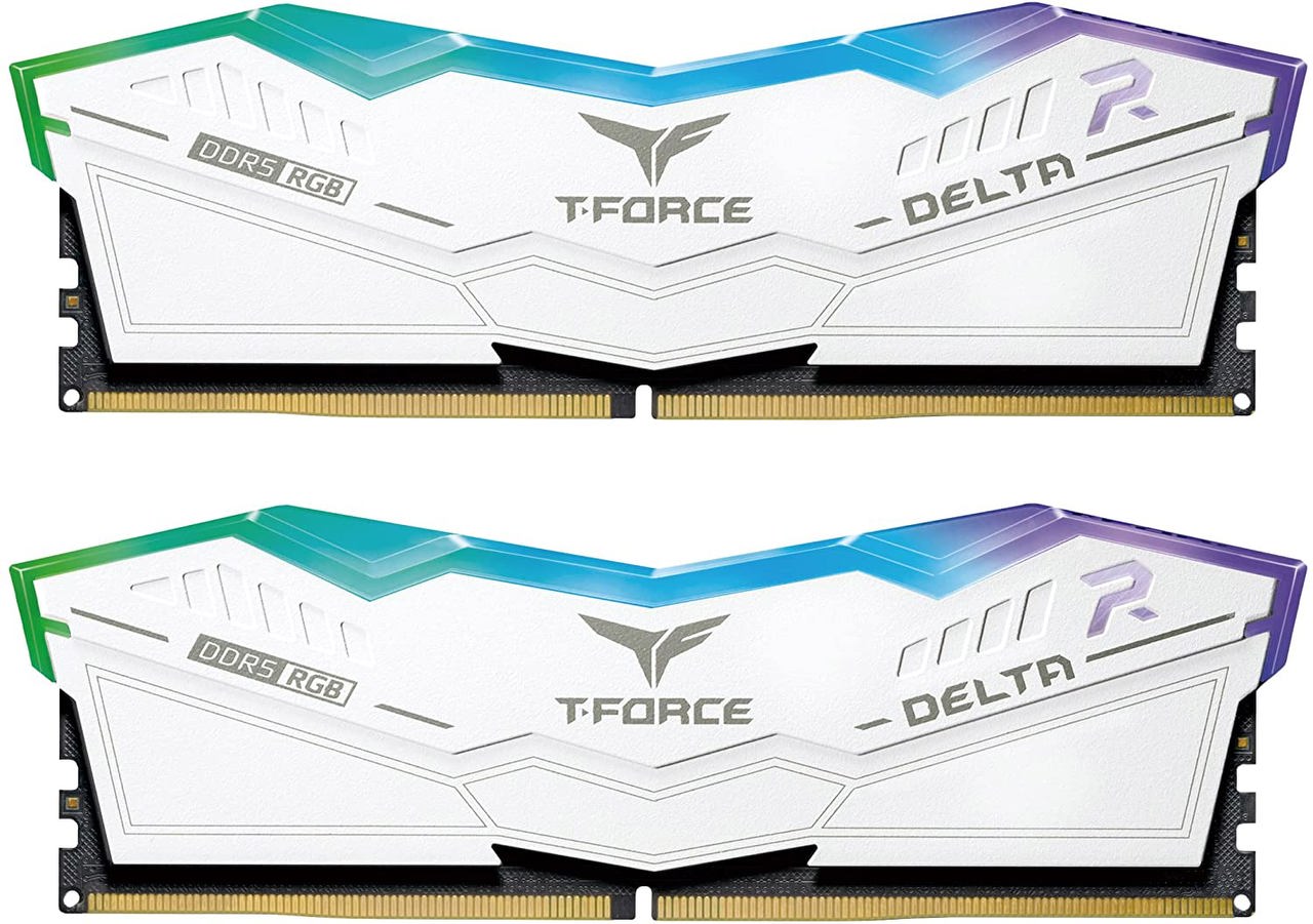 32 GB Team Group DIMM DDR5-6400 Kit -  Delta RGB, XMP | weiß