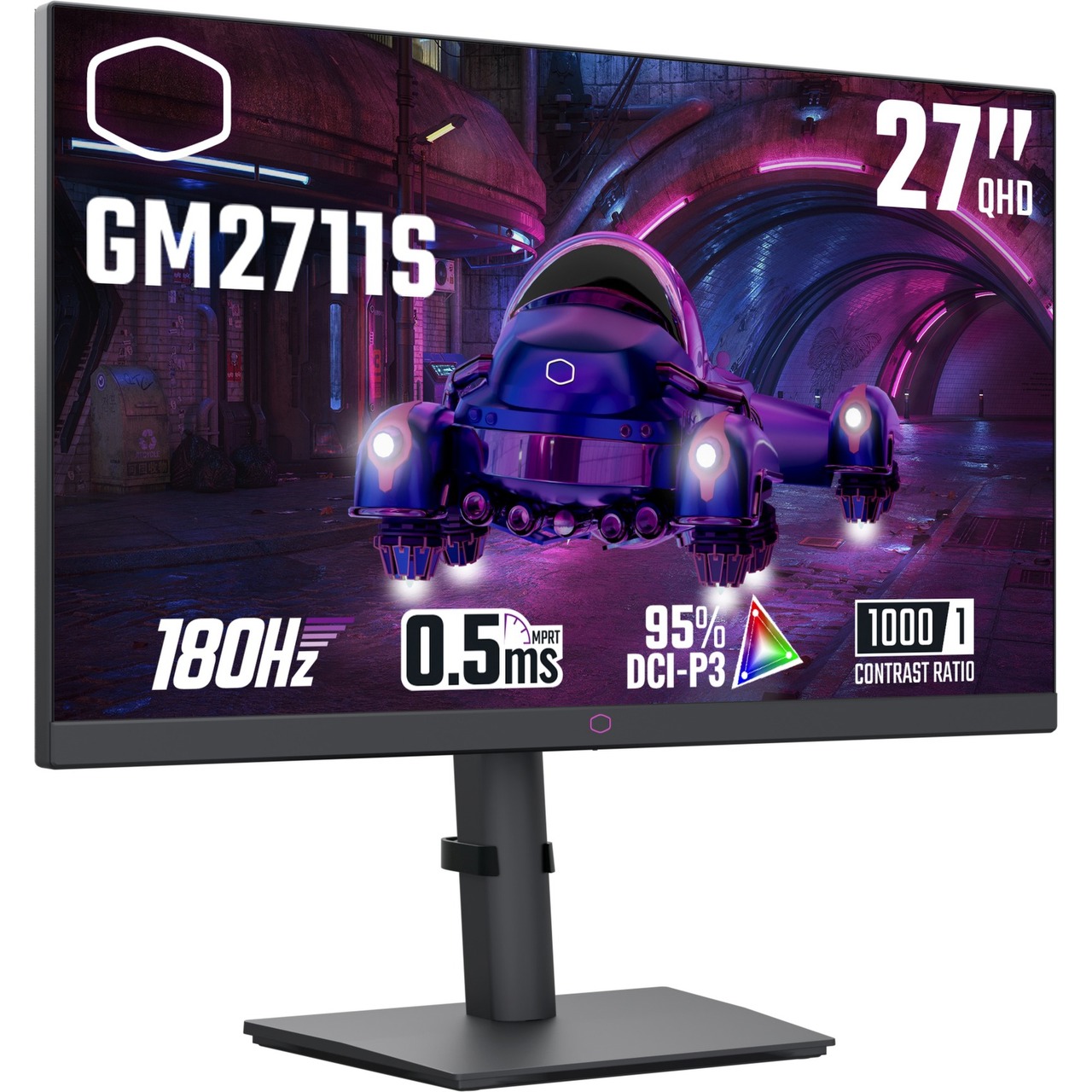 Cooler Master GM2711S - QHD, IPS, HDR, 180Hz Panel | schwarz