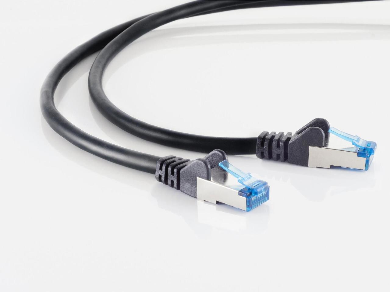 10 m Patchkabel CAT6a RJ45 S/FTP | schwarz