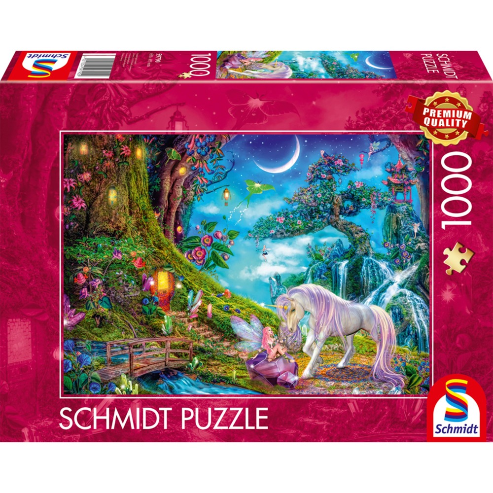 Schmidt Spiele Wo sich Einhorn und Elfe gute Nacht sagen -  1000 Teile Puzzle