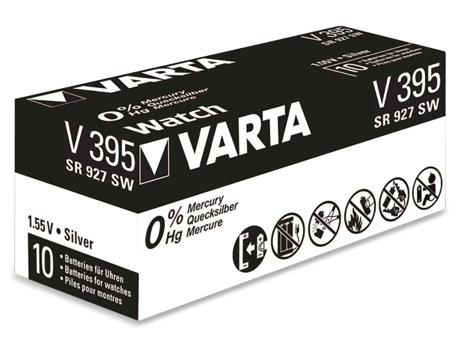 Varta Silberoxid-Knopfzelle 395, Batterie