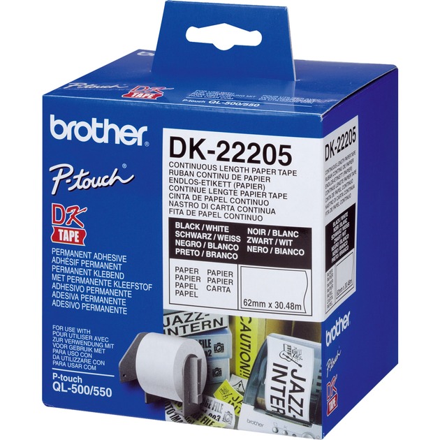 Brother Endlos-Etikett (Papier) DK-22205 | weiß