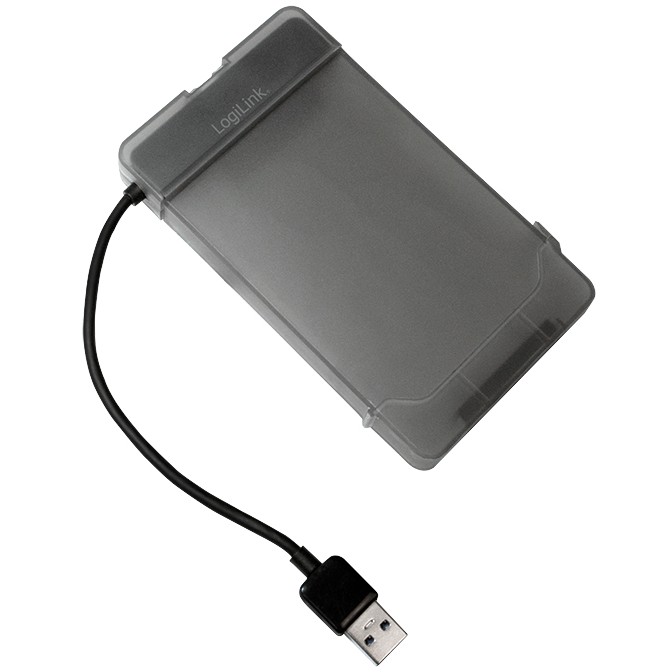 LogiLink AU0037 Speicherlaufwerksgehäuse für 2.5 Zoll HDD / SSD | Grau