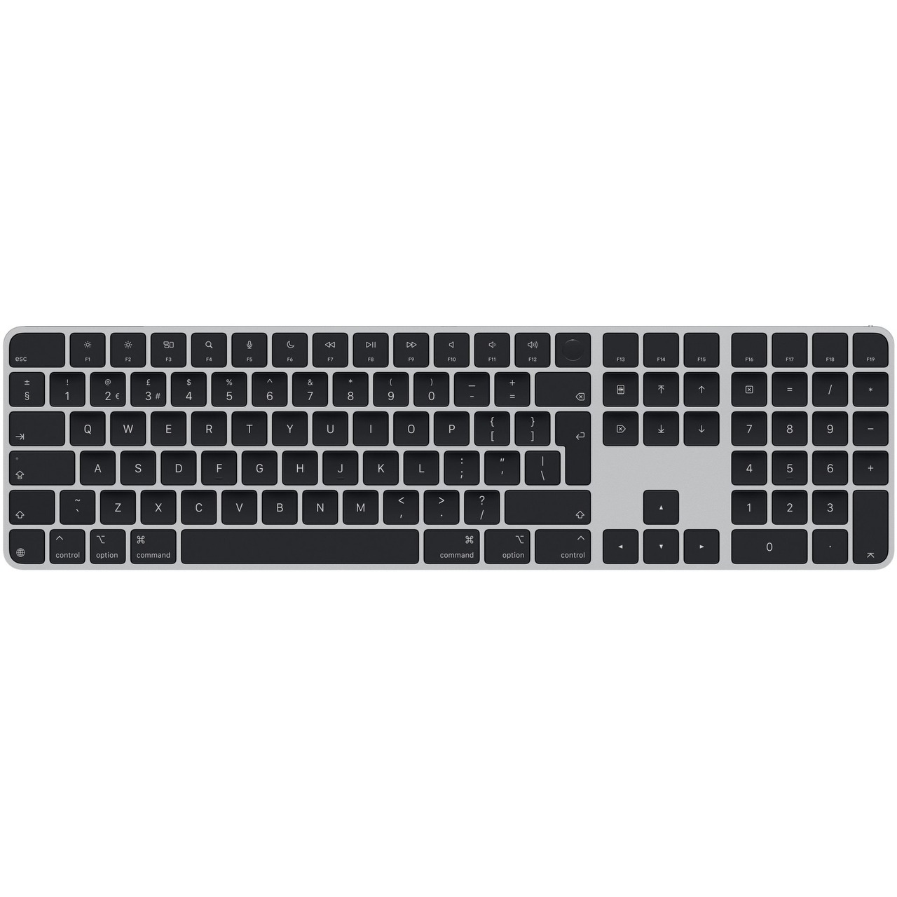 Apple Magic Keyboard mit Touch ID und Ziffernblock - UK-Layout, für Mac Modelle mit Apple Chip | silber/schwarz