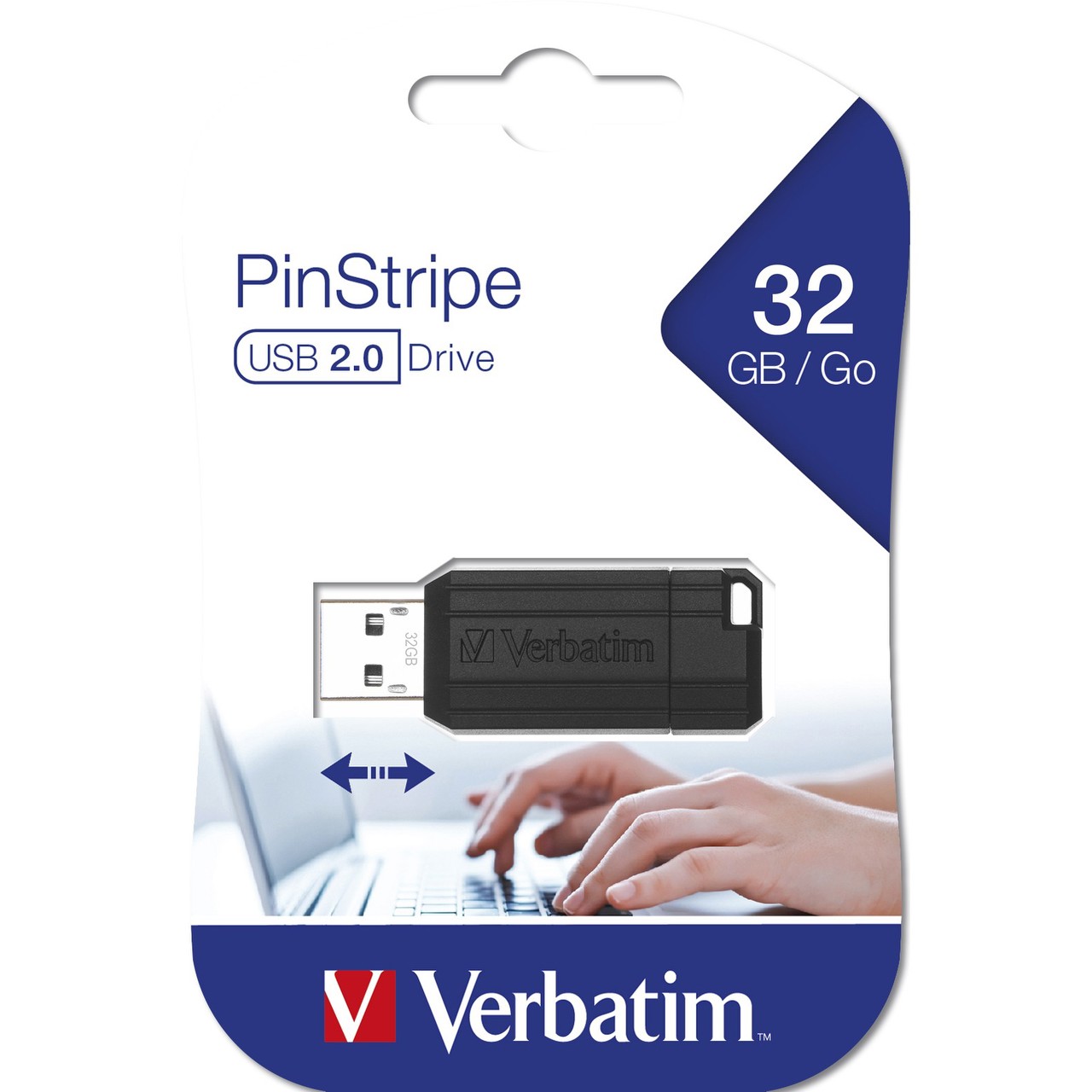 32 GB Verbatim Pin Stripe | schwarz