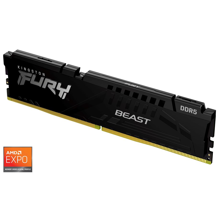 16 GB Kingston FURY DIMM DDR5-5600 - FURY Beast, INTEL XMP, AMD EXPO | schwarz