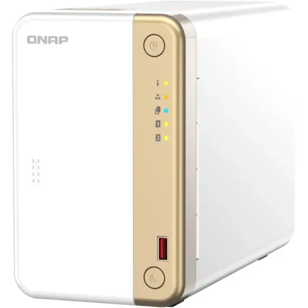 QNAP TS-262-4G - Intel Celeron 4 GHz Quad Core - Weiß | 2 Bay