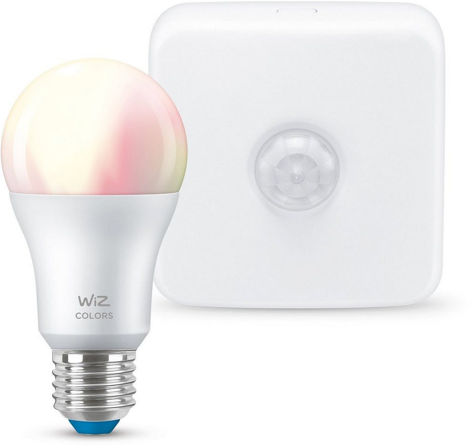 WiZ Bundle Colors LED-Lampe A60 E27 + Bewegungssensor