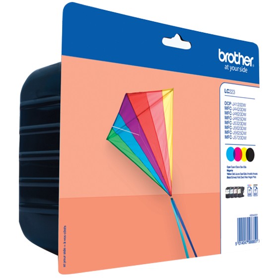 Brother Tinte Valuepack LC223VALBPDR | Cyan, Gelb, Magenta, Schwarz