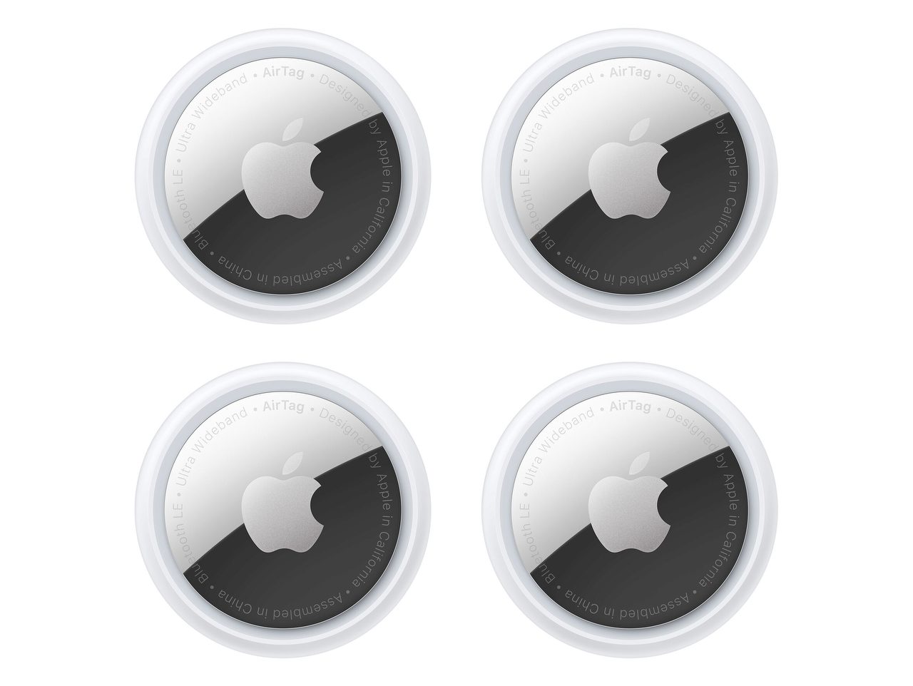 4er-Pack Apple AirTag | weiß/silber