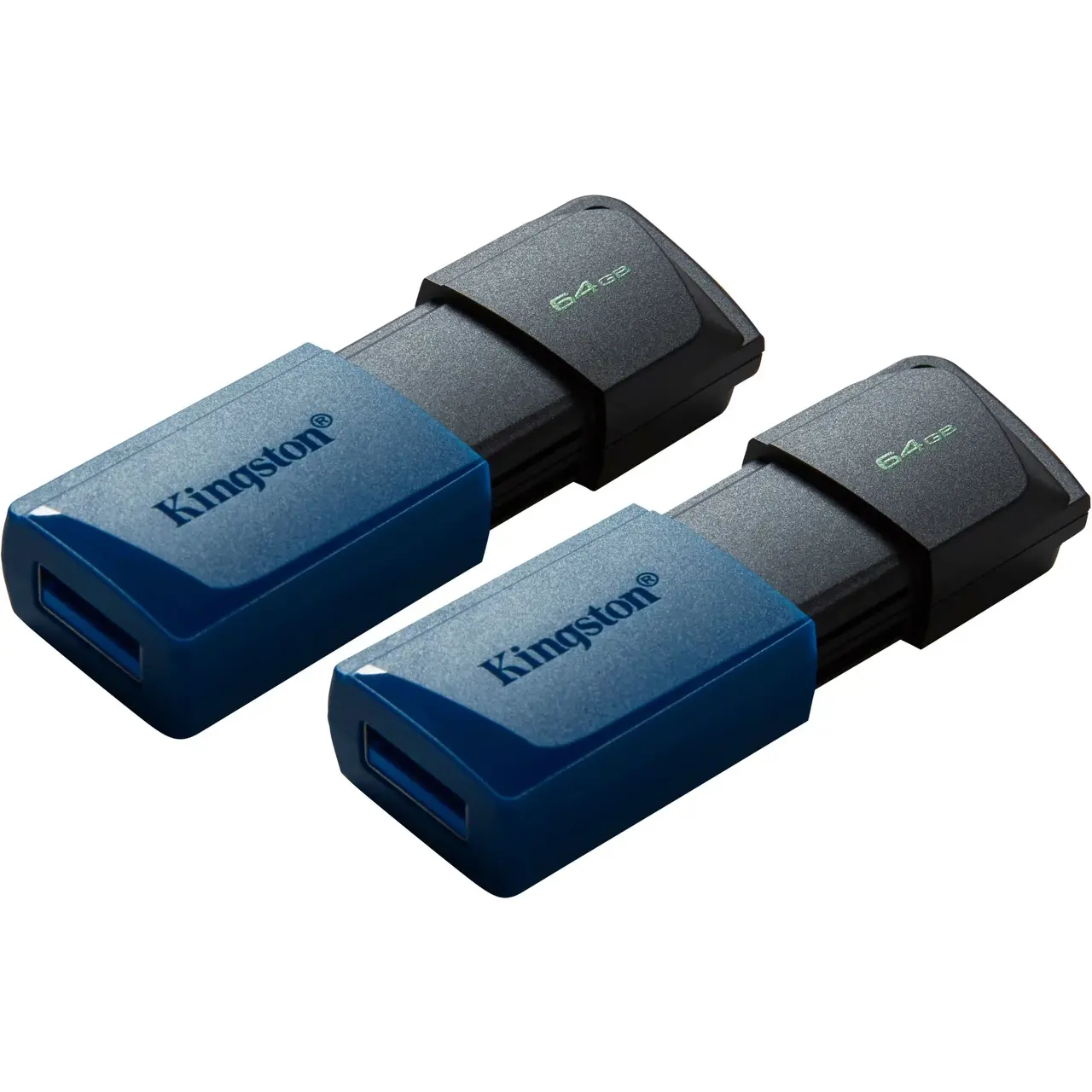 2er Set 64 GB Kingston DataTraveler Exodia M - USB-A 3.2 Gen 1 | blau/schwarz