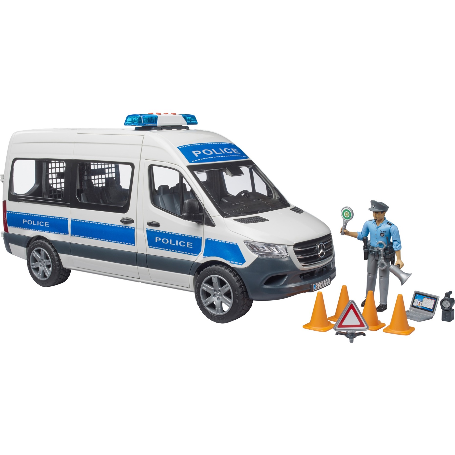 bruder MB Sprinter Polizei Einsatzfahrzeug mit Light & Sound Modul