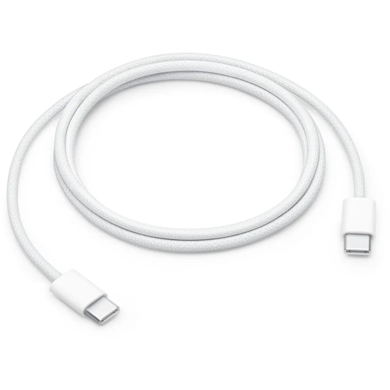 1 Meter Apple USB 2.0 Ladekabel USB-C -  gesleevt | weiß