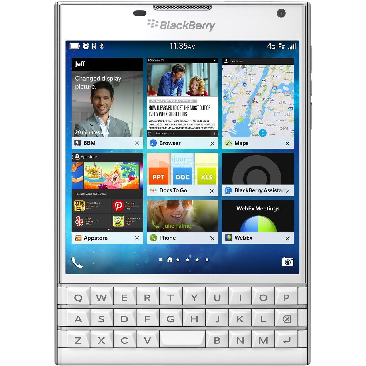 BlackBerry Passport - 32GB, QWERTZ, DE | weiß