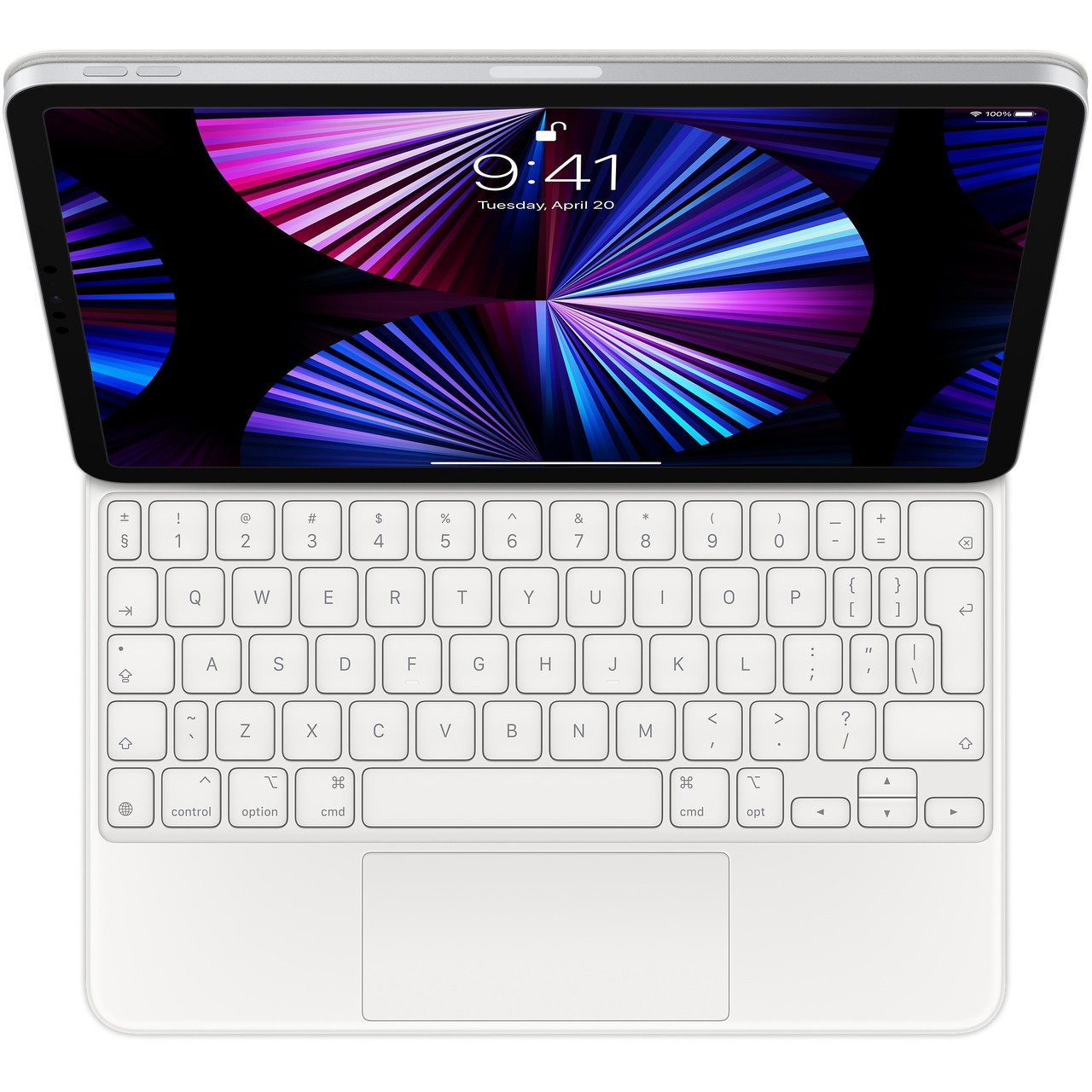 Apple Magic Keyboard für 11" iPad Pro 3. Gen. und iPad Air 4. Gen. - UK-Layout, Scherenmechanik | weiß