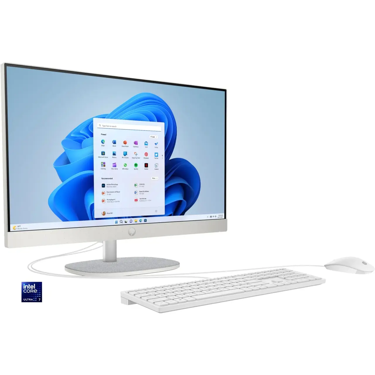 HP All-in-One 24-cr1000ng - Intel® Core Ultra 7 155U, 16 GB, 1 TB SSD, Windows 11 Home | weiß