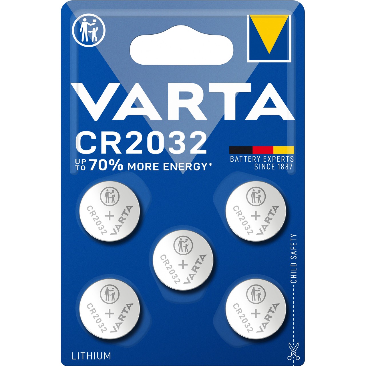 VARTA Lithium Coin Knopfzelle CR2032, 3Volt