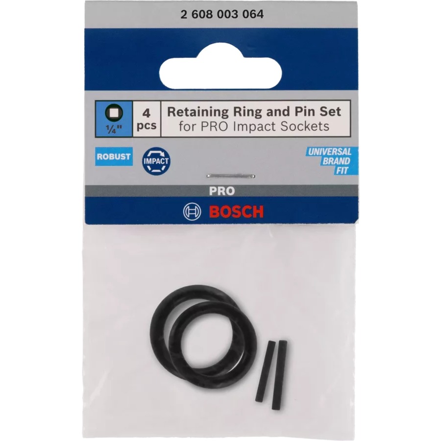 Bosch Set Haltering und Stift für PRO Impact Steckschlüssel 1/4" | schwarz