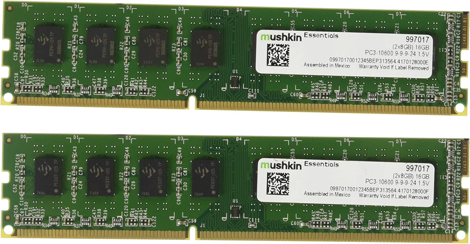 16 GB Mushkin DIMM DDR3-1333 Dual-Kit - Essentials Serie