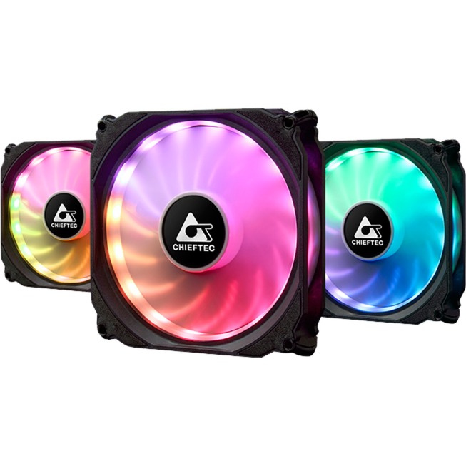 Chieftec CF-3012-RGB 3er-RGB Lüfter Set (Tornado), Gehäuselüfter