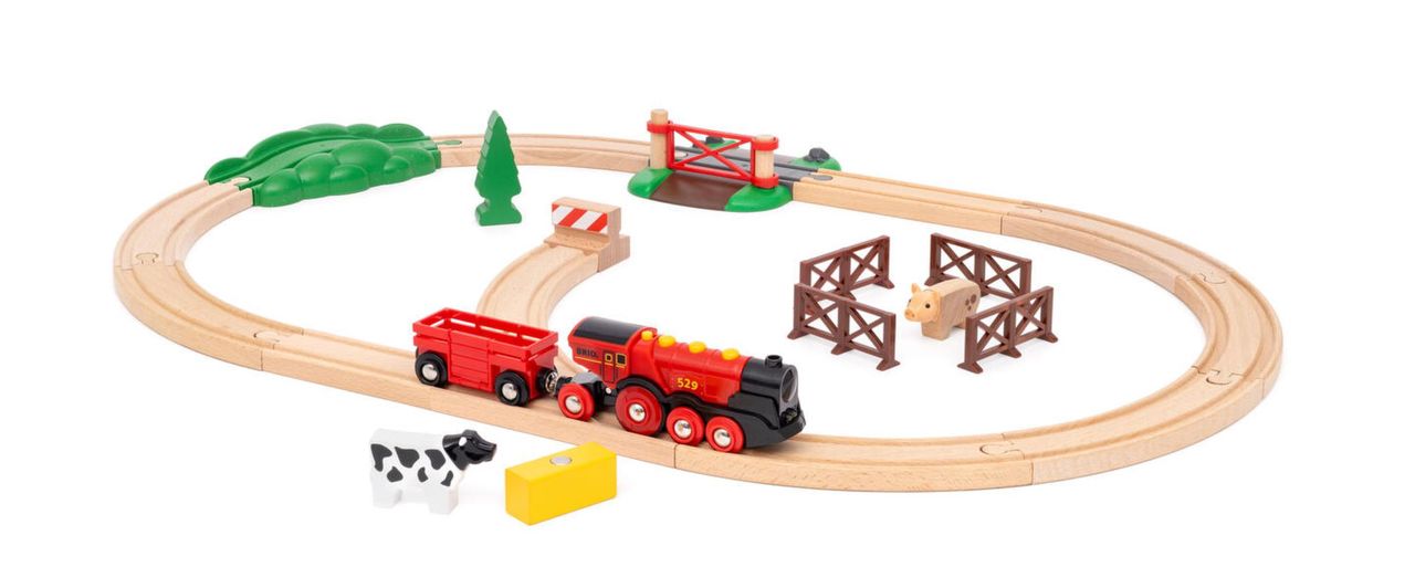 BRIO World Rote Lola Bauernhof Zugset